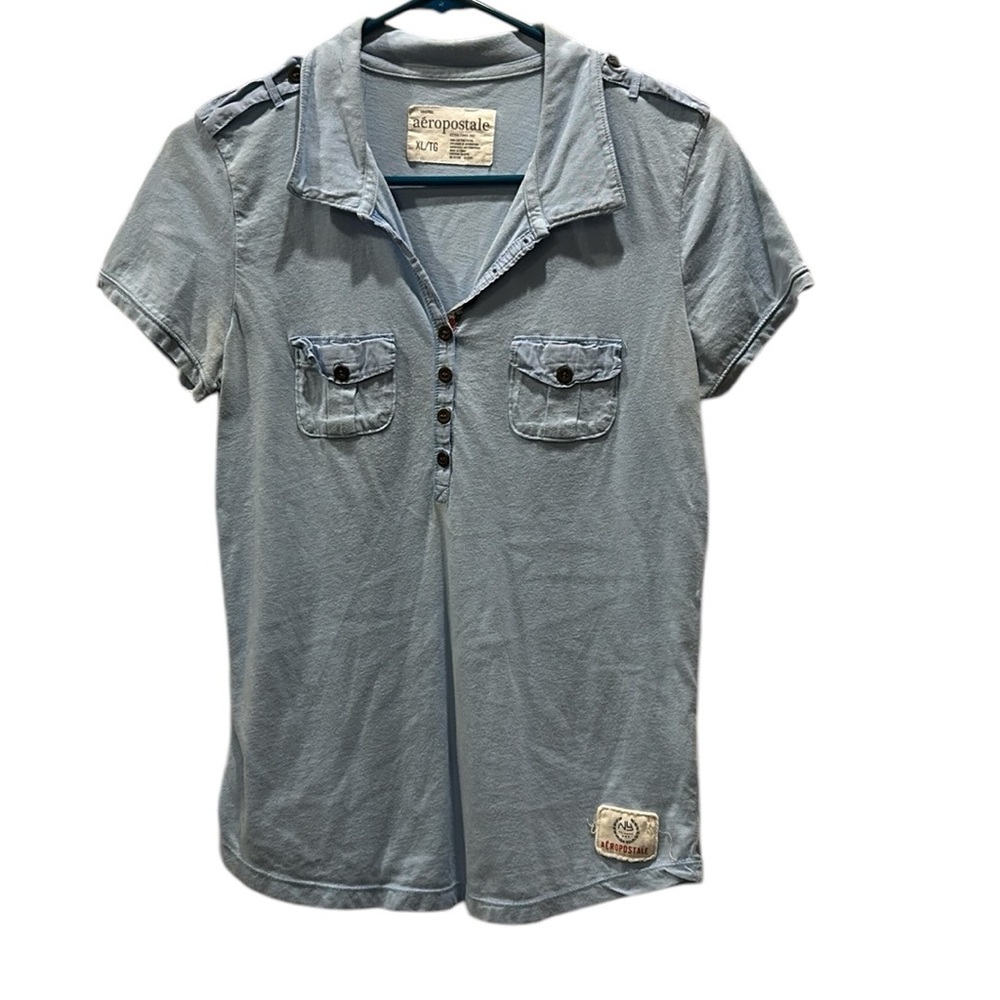 Aeropostale collared, half button down with pockets